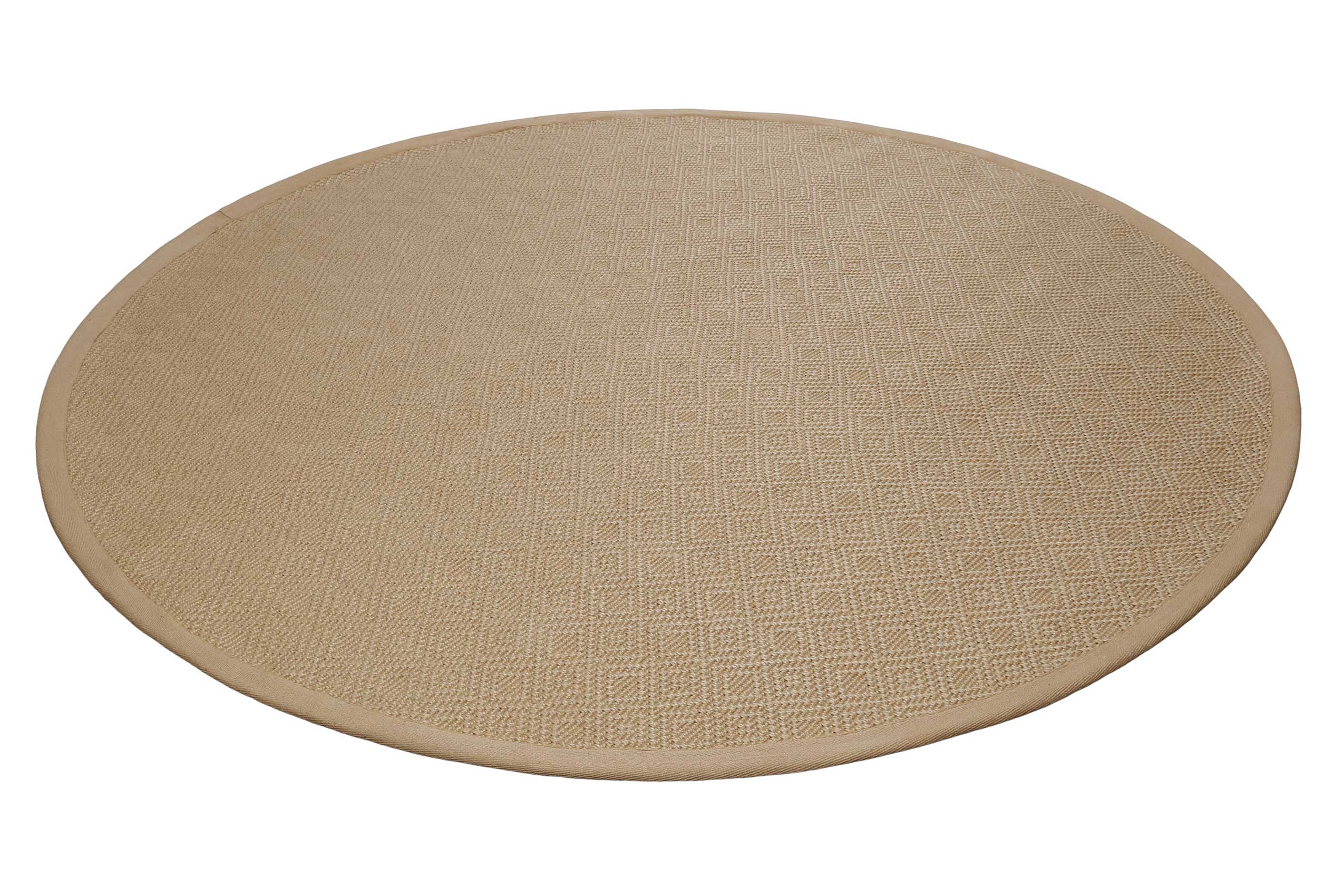 weconhome-jute-teppich-hugo-two-rund-natur-mit-rautenmuster image 2