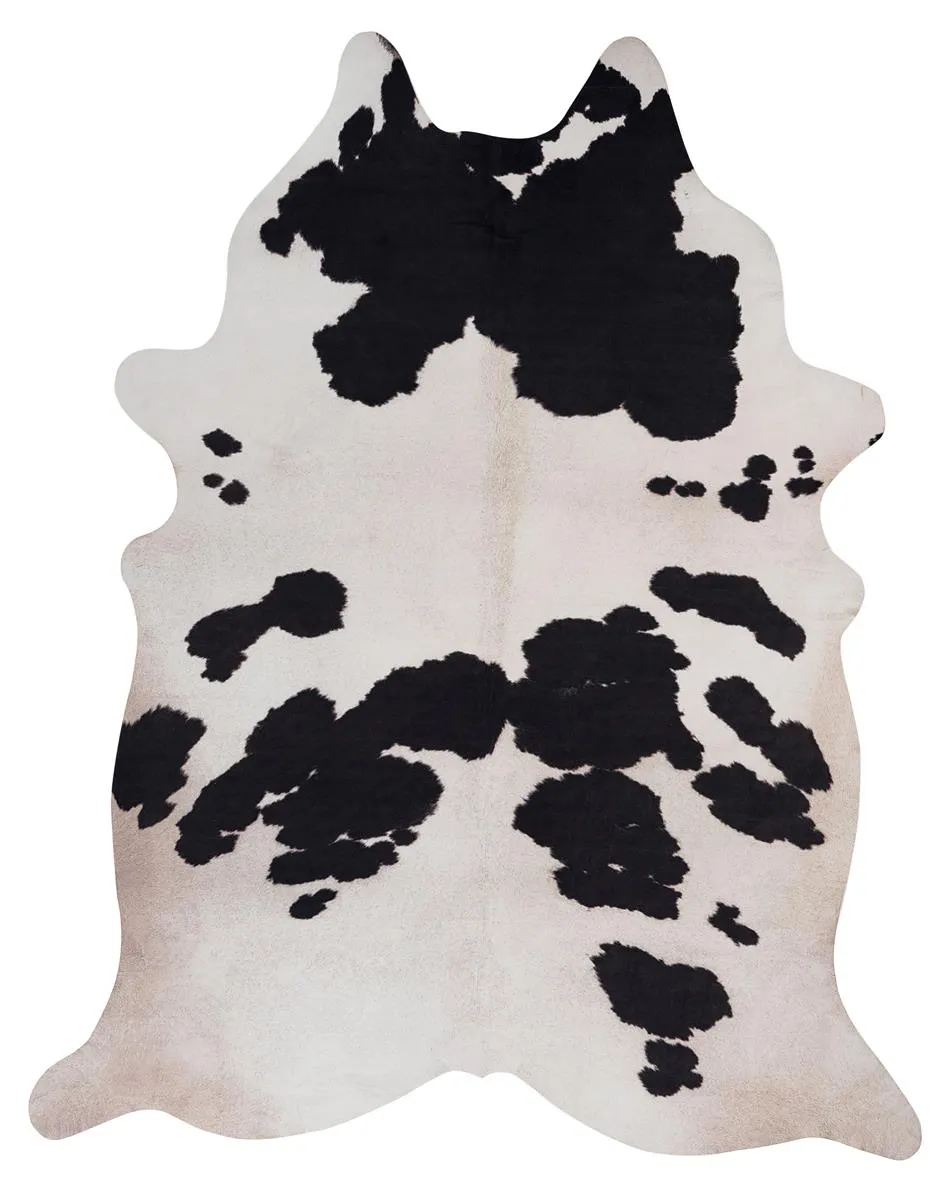 kayoom-sanari-200-kunstfell-schwarz-wei-155-x-190-cm-vegan-naturbelassene-optik image 1