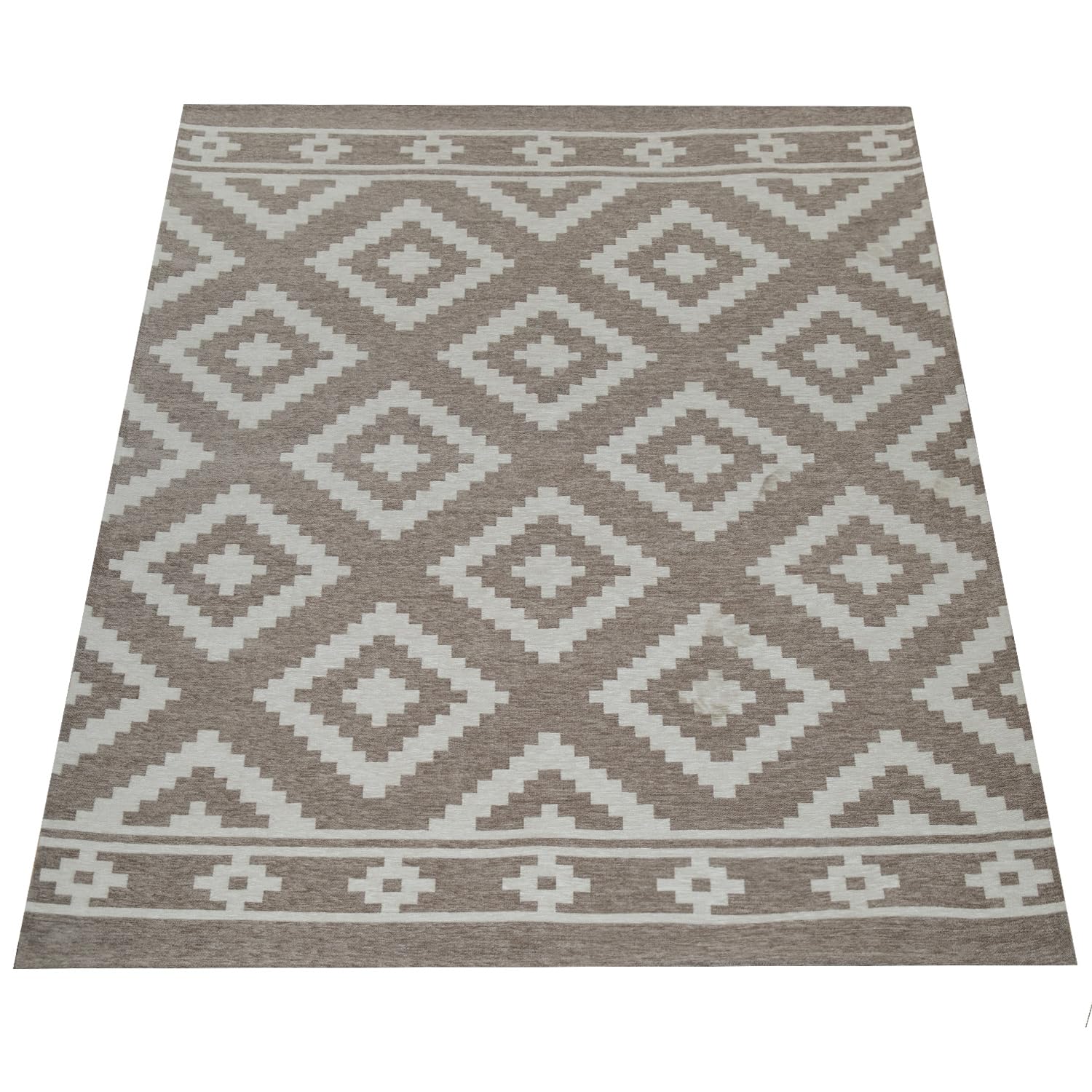 paco-home-wohnzimmer-kurzflor-teppich-skandi-design-rauten-beige-wei-60x110-cm-w image 4