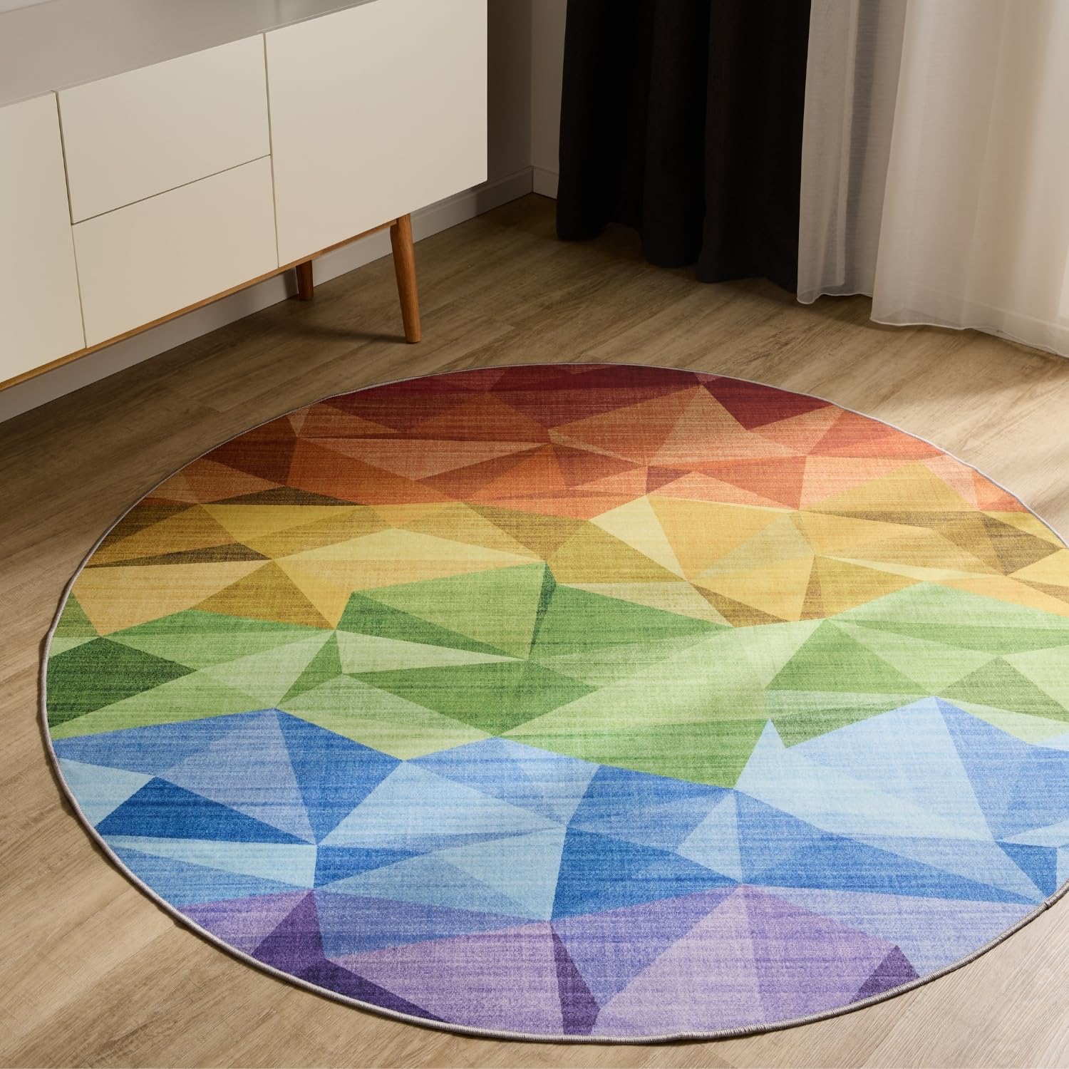 benuta-basic-teppich-george-multicolor-120-cm-rund-waschbar image 1