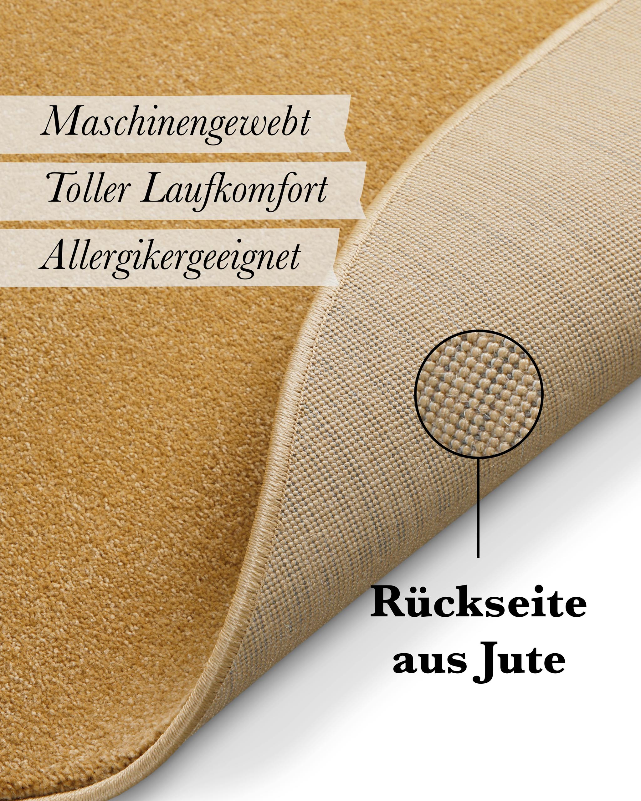 weconhome-basics-kurzflorteppich-rund-ocker-gelb-freja-gewebt image 3