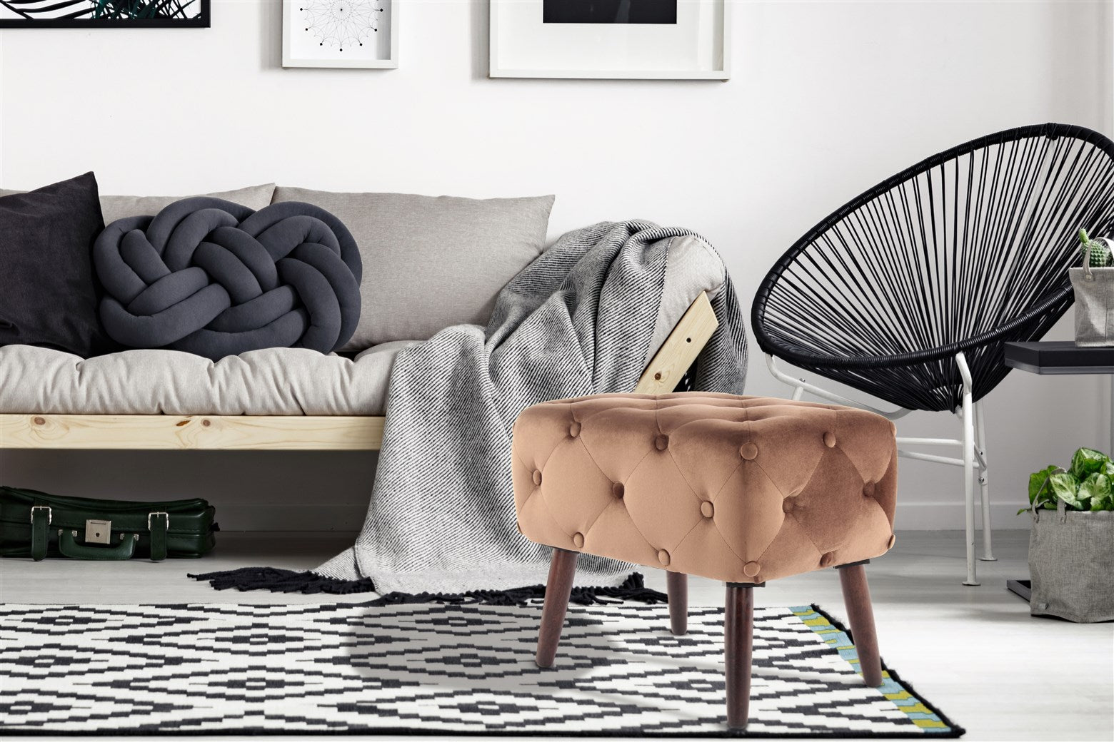 kayoom-hocker-piano-125-elegante-sitzbank-mit-samtbezug-und-zierkn-pfen-vielseit image 2
