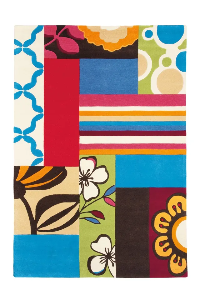 kayoom-joy-4093-bunter-motivteppich-mit-acrylflor-ideal-f-r-wohnzimmer-kinderzim image 1