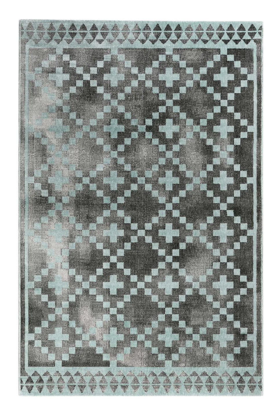 weconhome-kurzflor-teppich-pleasure-2-0-grau-t-rkis image 1