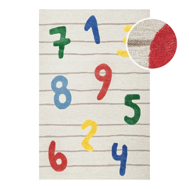 weconhome-countdown-smart-kids-kinderteppich-schurwolle-beige-multi image 1