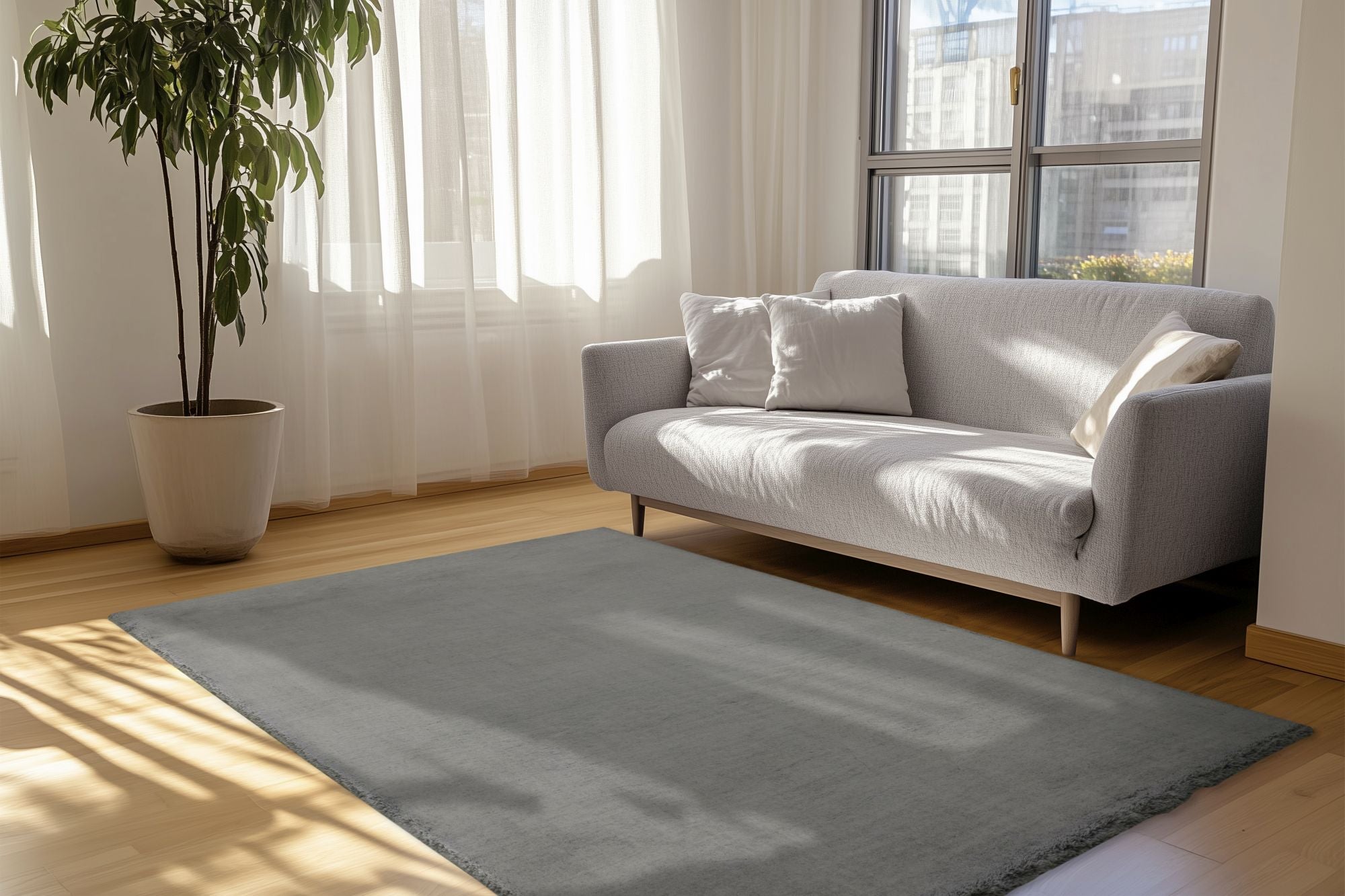 kayoom-luxe-525-hochflor-teppich-42-mm-florh-he-2600-g-m-polyester-baumwolle-kar image 4