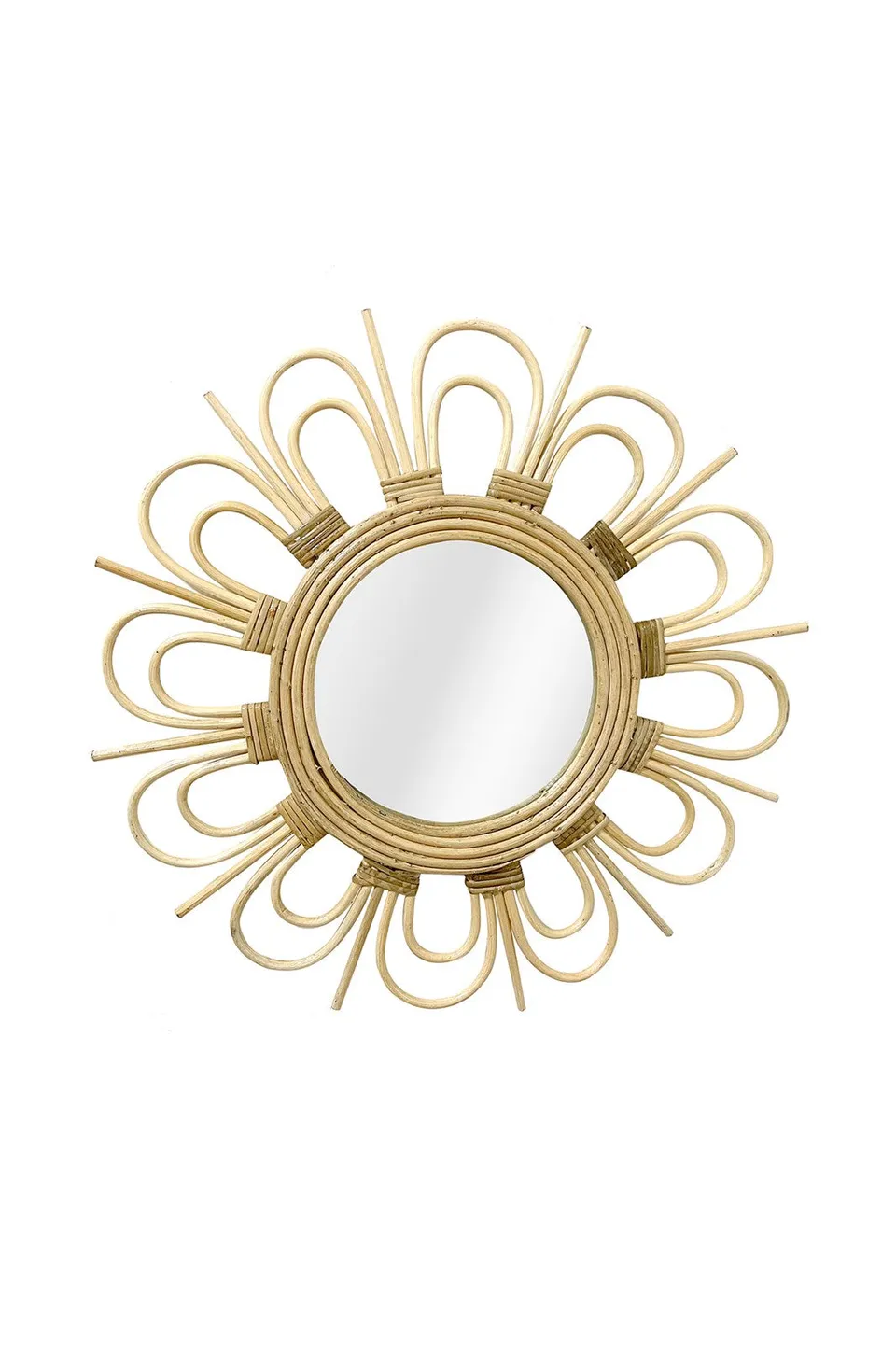 kayoom-rattan-spiegel-aina-225-runder-wandspiegel-mit-rattanrahmen-blume-oder-st image 1