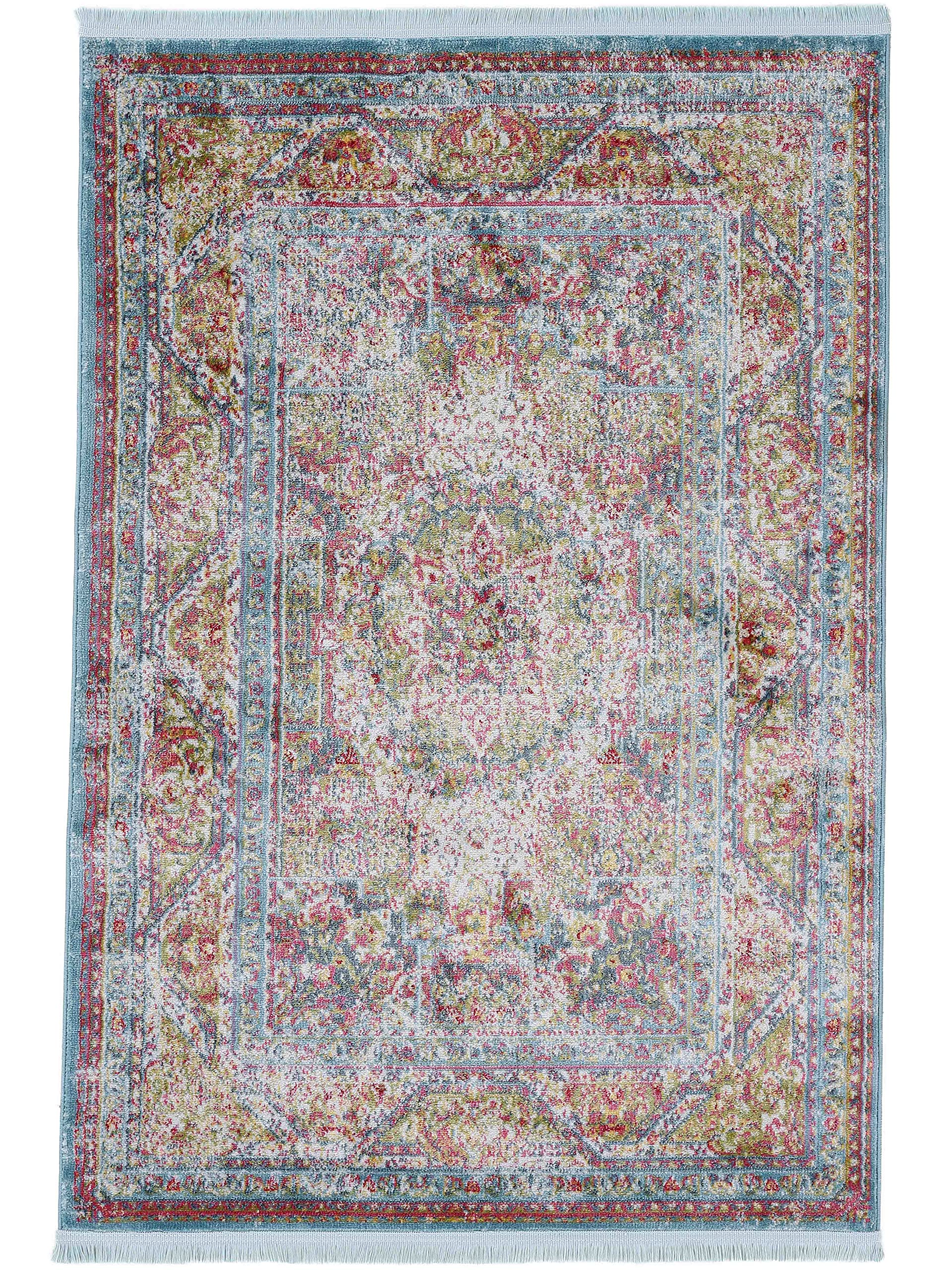carpetfine-yuri-vintage-teppich-t-rkis-80x150-cm-moderner-teppich-f-r-wohn-und-s image 1