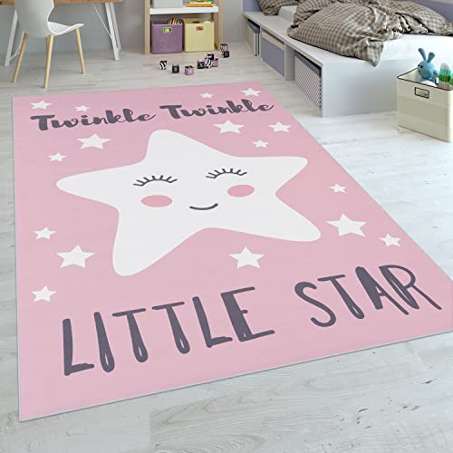 paco-home-kinderteppich-stern-spruch-rosa-weiss-180x280-cm image 6