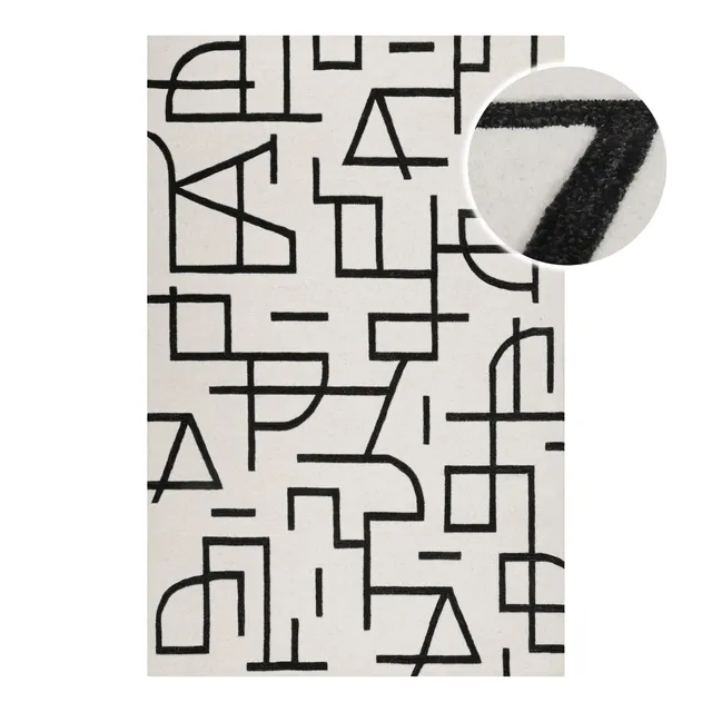 weconhome-kurzflor-teppich-beatrice-creme-wei-schurwolle image 1