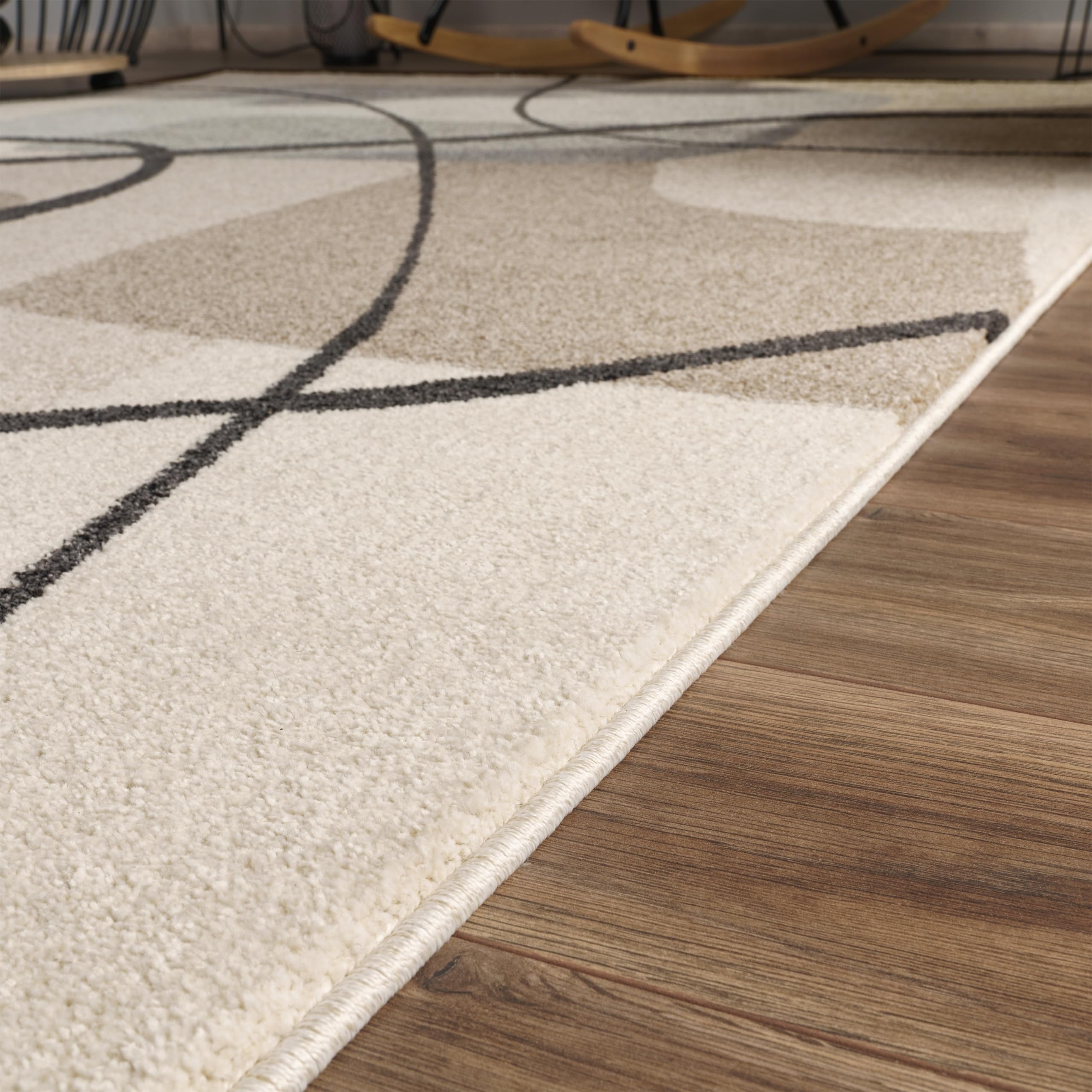 paco-home-kurzflor-teppich-geometrisch-3d-creme-240x340-cm image 2