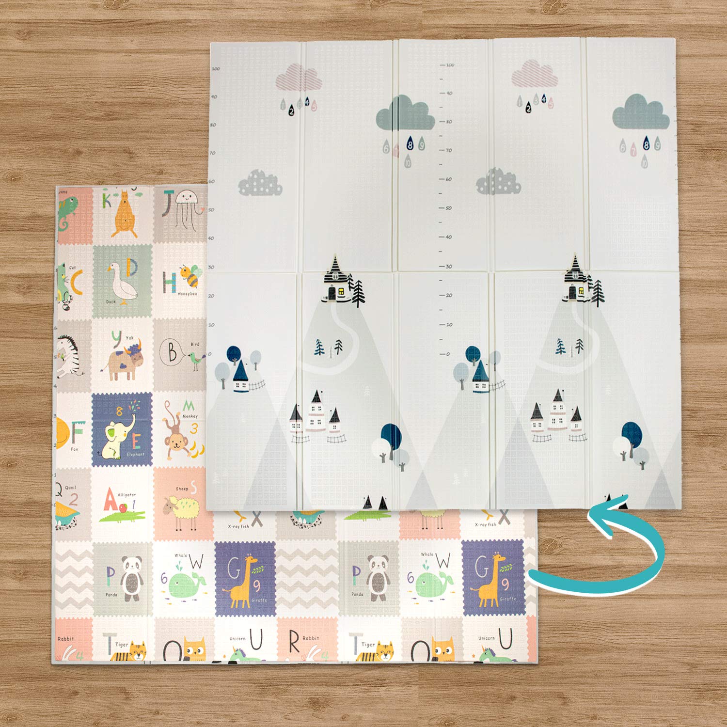 paco-home-spielmatte-krabbelmatte-180x200-cm-wei-tier-motiv-wendbar image 8