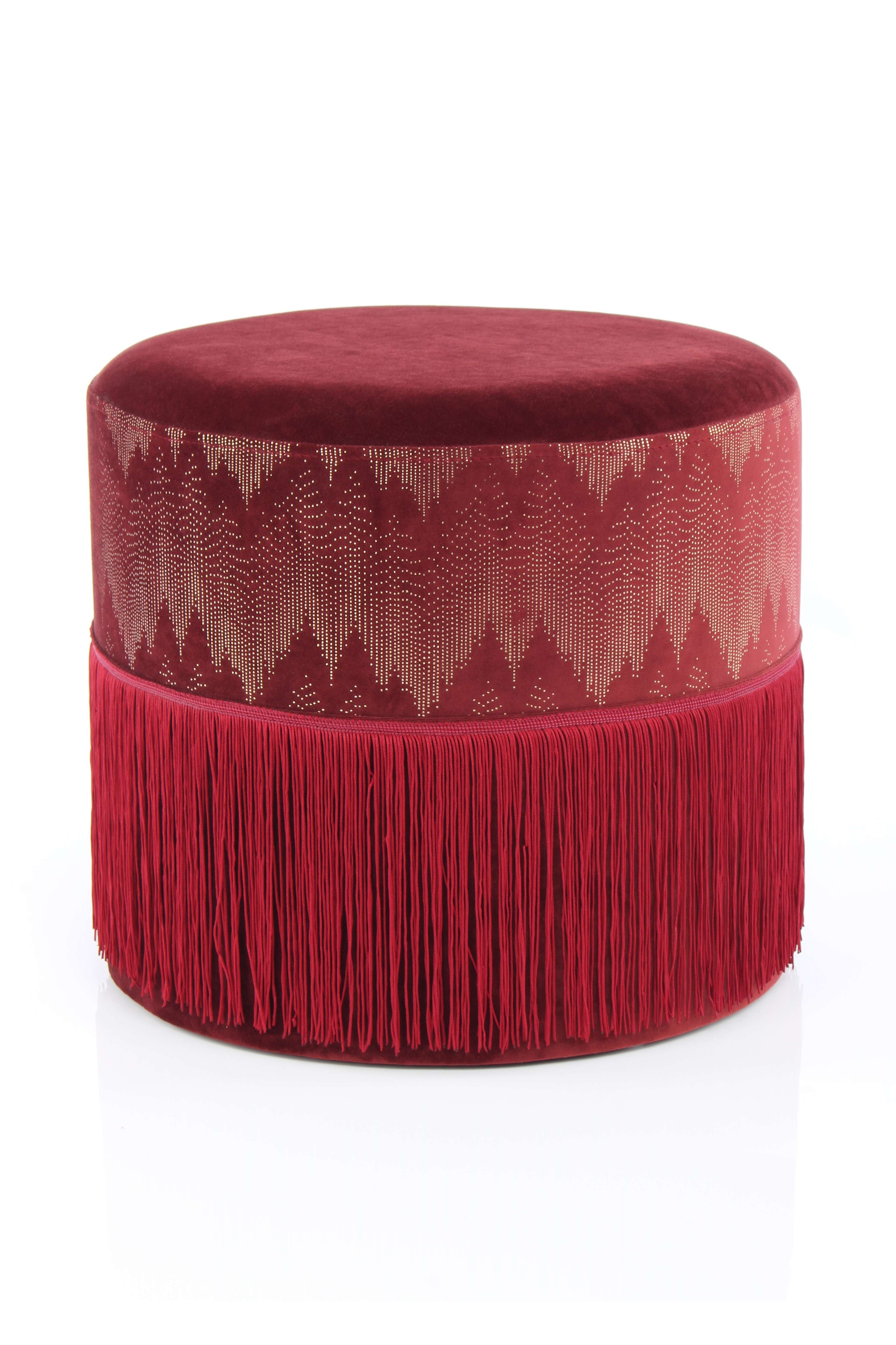 kayoom-hocker-cleopatra-825-orientalischer-sitzhocker-mit-fransen-rund-klein image 8