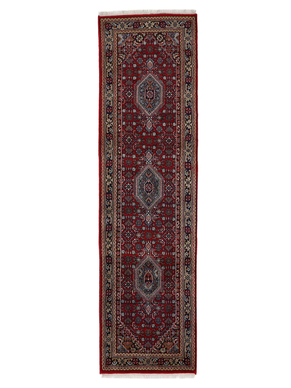 carpetfine-bidjar-teppich-l-ufer-rot-80x300-cm-handgekn-pfter-wollteppich-f-r-wo image 1