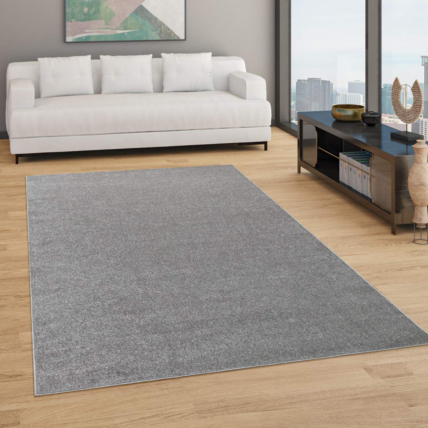paco-home-kurzflor-teppich-anthrazit-240x340-cm-xxl-uni image 2