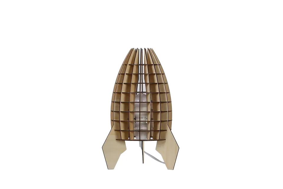 kayoom-tischlampe-aviator-holz-raketenform-aus-naturholz-mit-offener-lampenschir image 1