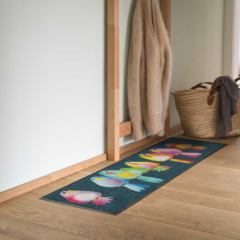 salonloewe-fussmatte-rainbow-birds-eingangsmatte-30-x-100-cm-bunte-vogel-fu-matt image 2