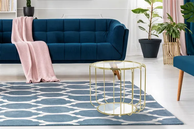kayoom-beistelltisch-shirley-110-offener-couchtisch-mit-metallgestell-und-glaspl image 1