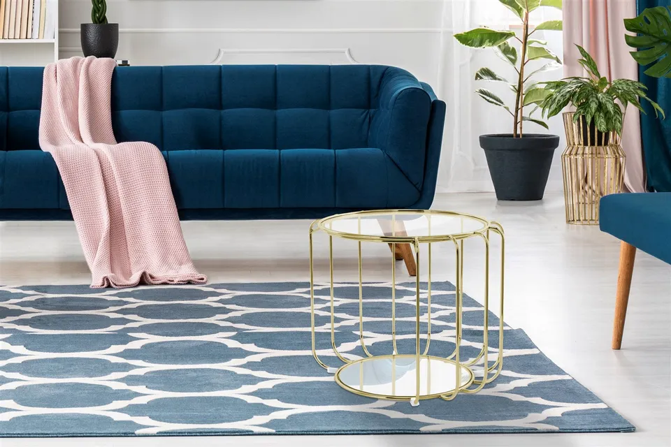 kayoom-beistelltisch-shirley-110-offener-couchtisch-mit-metallgestell-und-glaspl image 1
