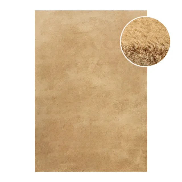 weconhome-basics-kunstfell-teppich-anna-sand-hochflor image 1