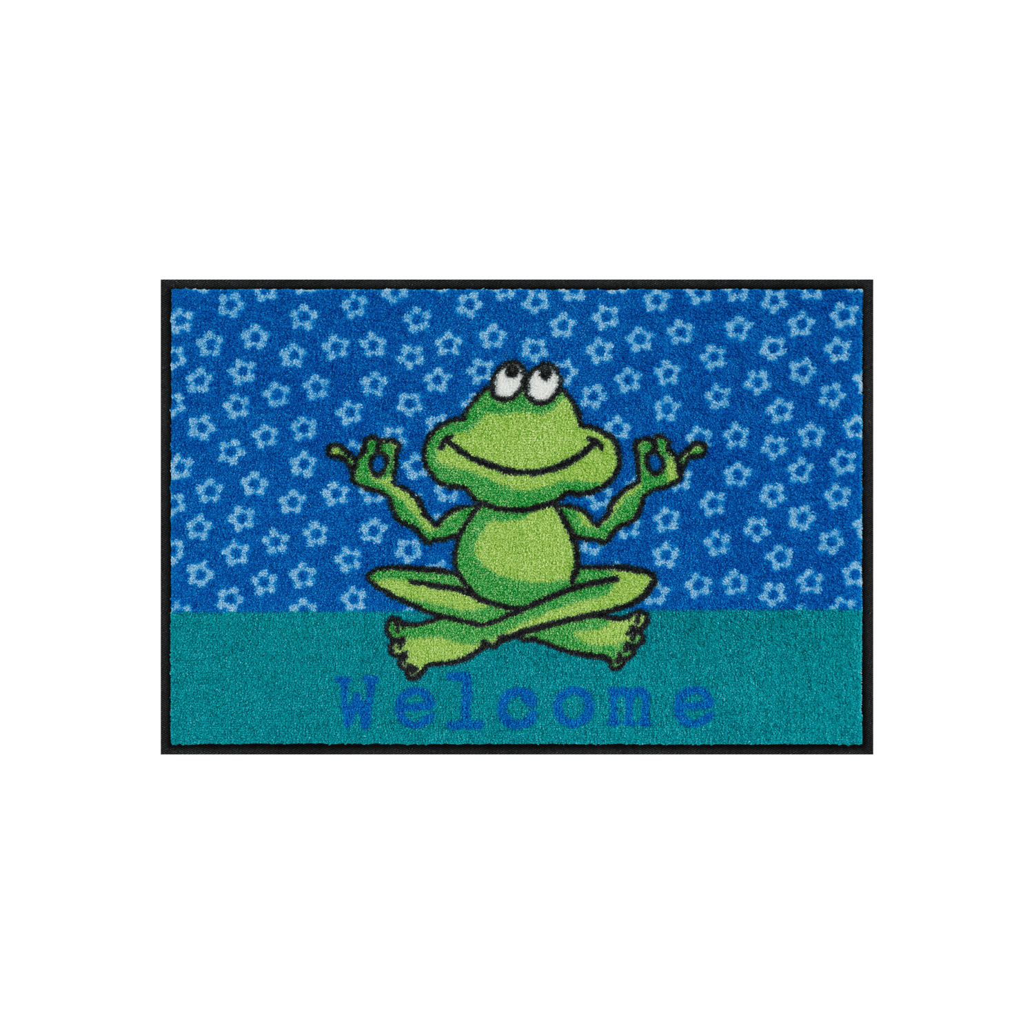 salonloewe-yoga-frosch-eingangsmatte-50-x-75-cm-lustige-fu-matte-mit-frosch-moti image 1