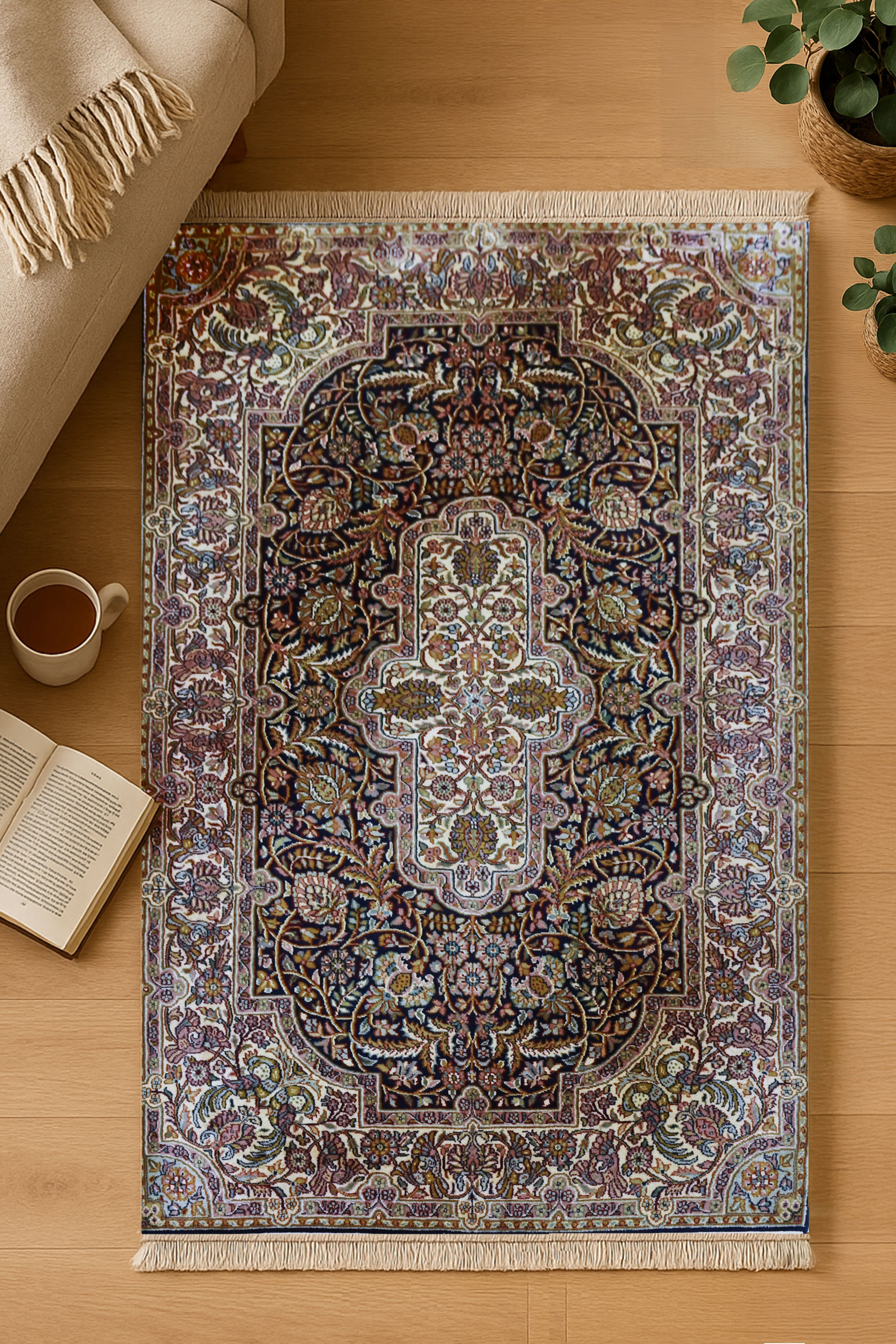 kayoom-kashan-6901-multi-orient-teppich-98-cm-x-149-cm image 3
