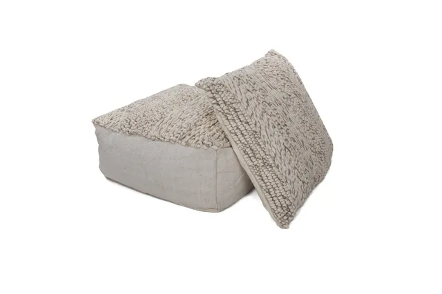 kayoom-shaun-110-set-sitzkissen-und-kissen-handgefertigt-grau image 1