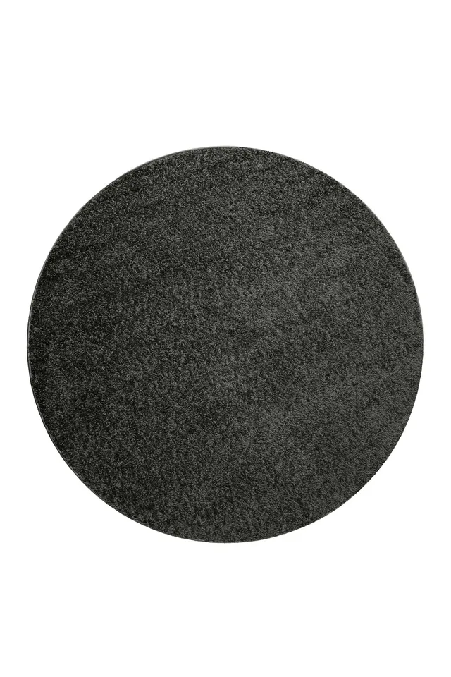 weconhome-basics-greta-hochflor-teppich-rund-anthrazit-waschbar image 1