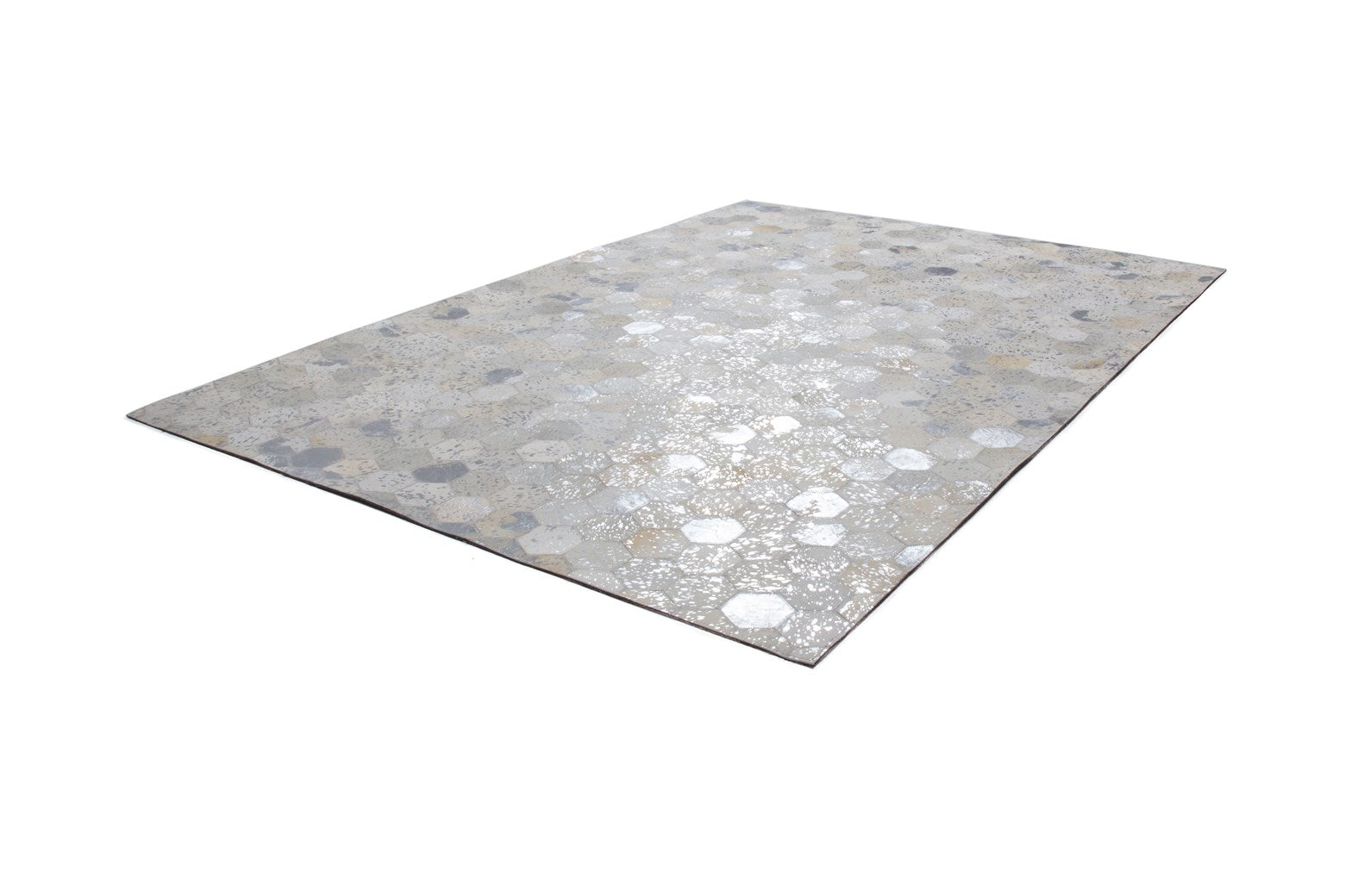 kayoom-teppich-spark-210-lederteppich-mit-metallic-applikationen-handgefertigt image 8