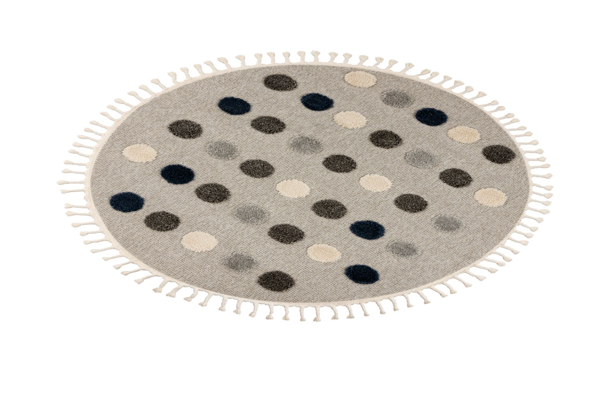 kayoom-modena-419-moderner-kurzflorteppich-mit-gepunktetem-design-in-grau-maschi image 8