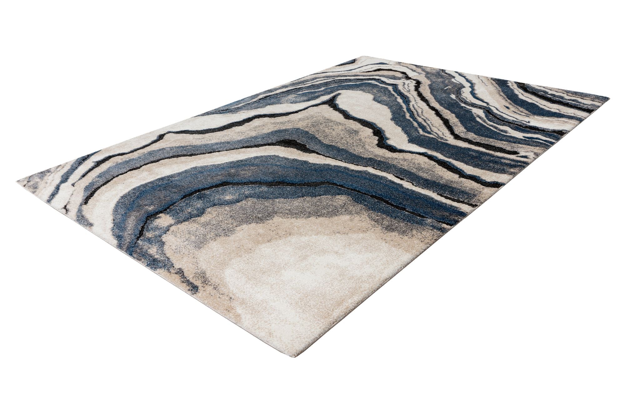 kayoom-firenze-486-teppich-kurzflor-20-mm-3200-g-m-blau-grau-terra image 2