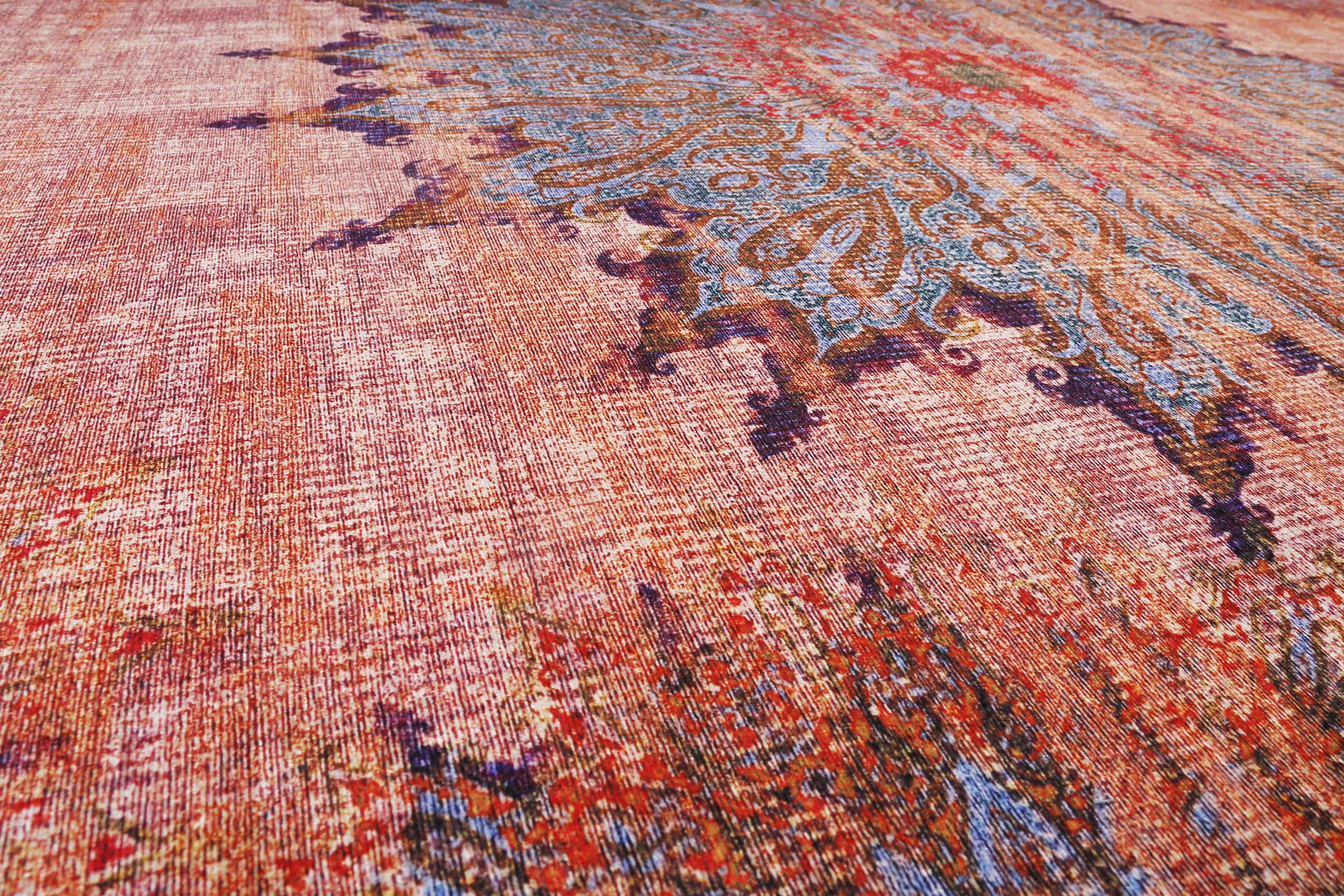 weconhome-kurzflorteppich-rooftop-rot-vintage-gewebt image 5