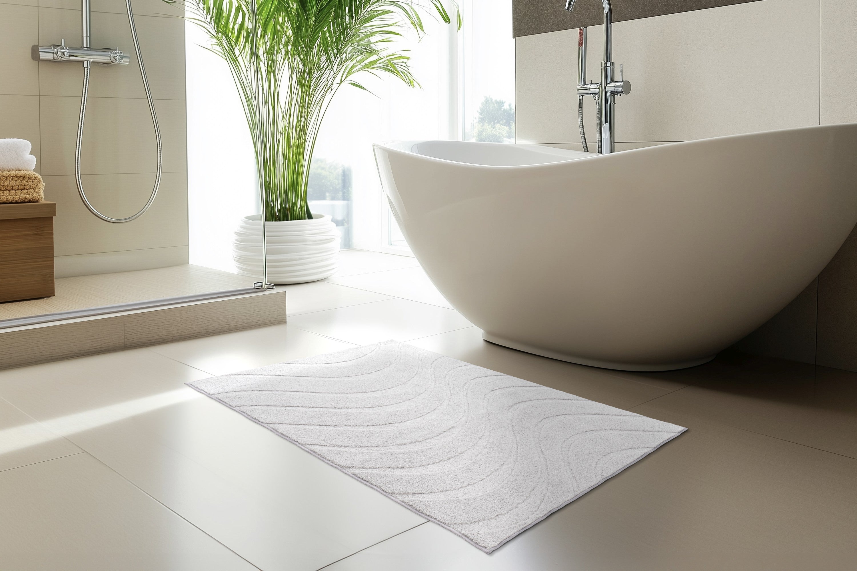 kayoom-badematte-ripple-soft-125-11-mm-flor-1400-g-m-polyester-silber image 3