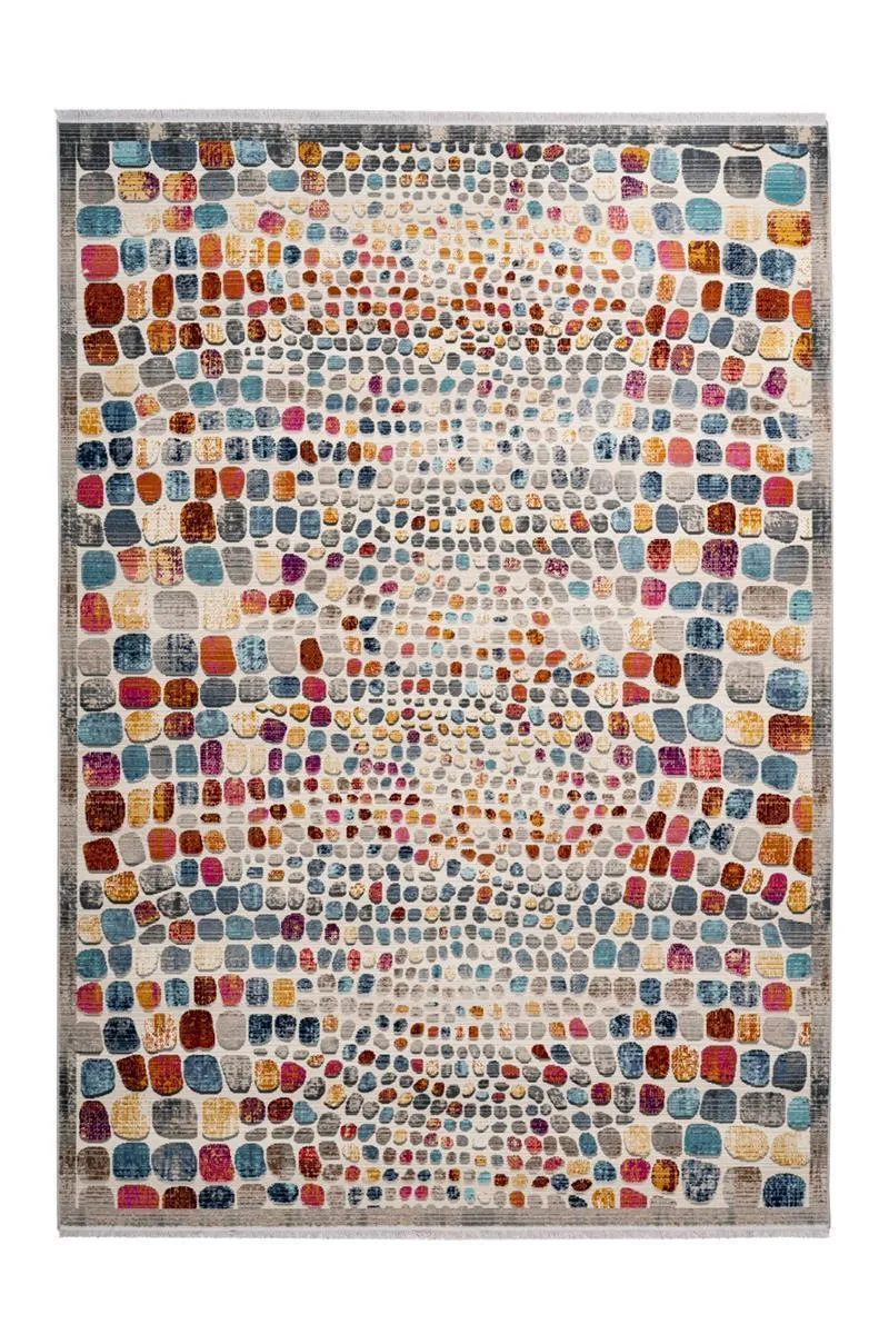 kayoom-anouk-125-kurzflorteppich-vintage-design-mit-fransen-pflegeleicht-verschi image 1