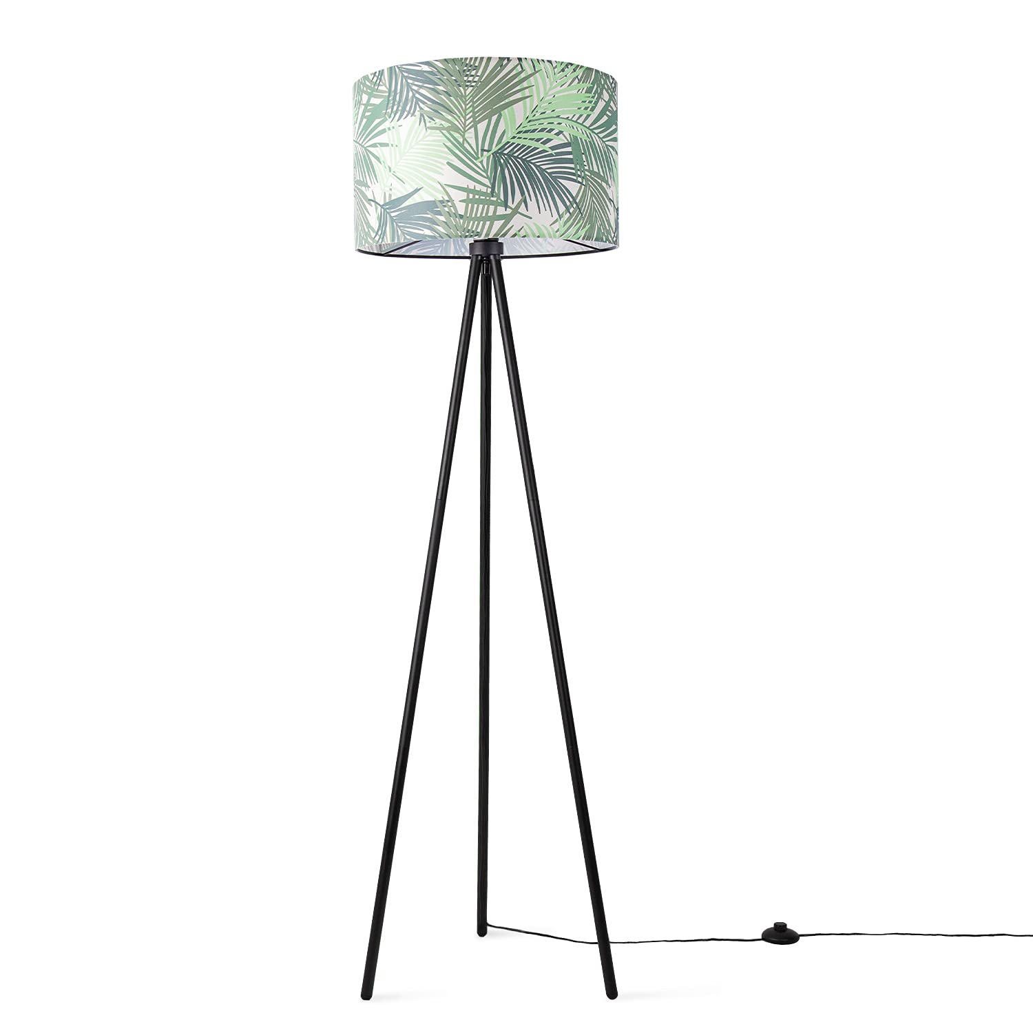 paco-home-stehleuchte-jungle-design-3-45-5-cm-dreibein-schwarz-e27 image 1
