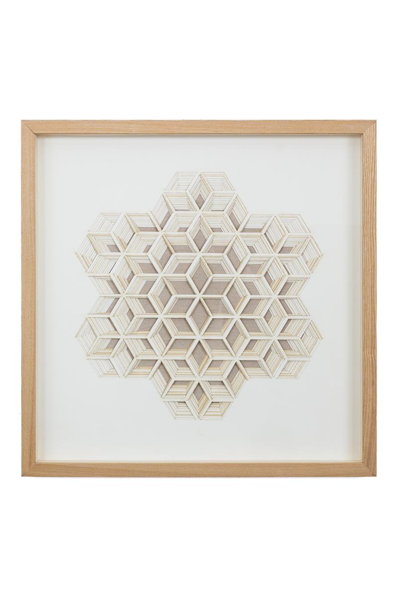 kayoom-bilder-papierkunst-cell-structure-60x60-cm-3d-wandbild-aus-holz image 2