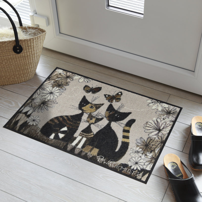 salonloewe-gatti-con-fiori-eingangsmatte-50-x-75-cm-katzenmotiv-fu-matte-aus-pol image 2