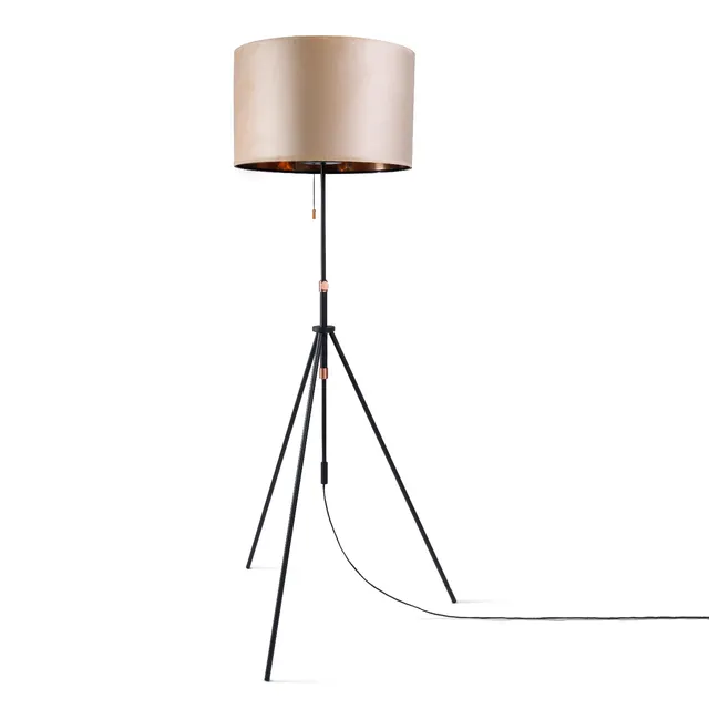 paco-home-stehlampe-stativ-velours-samt-e27-mit-zugschalter image 1