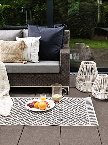 benuta-plus-in-outdoor-teppich-metro-flachgewebe-wetterfest-schwarz-wei-80x200-c image 7