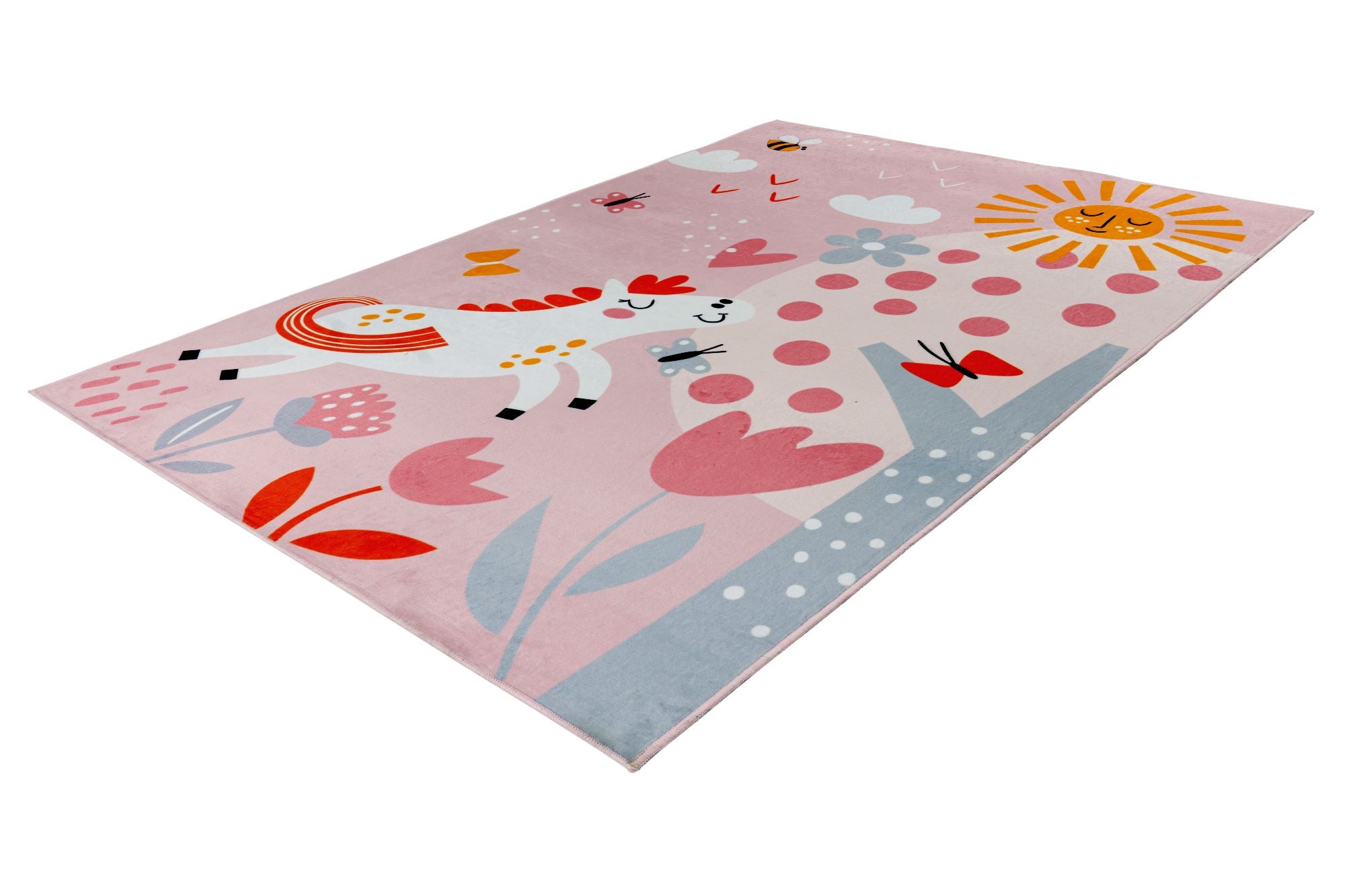 kayoom-wonder-126-kinderzimmerteppich-in-rosa-6-mm-kurzflor image 2