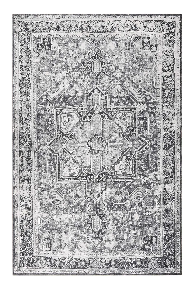 weconhome-vintage-teppich-seelace-grau-kurzflor-gewebt-chenille-baumwolle-oeko-t image 1