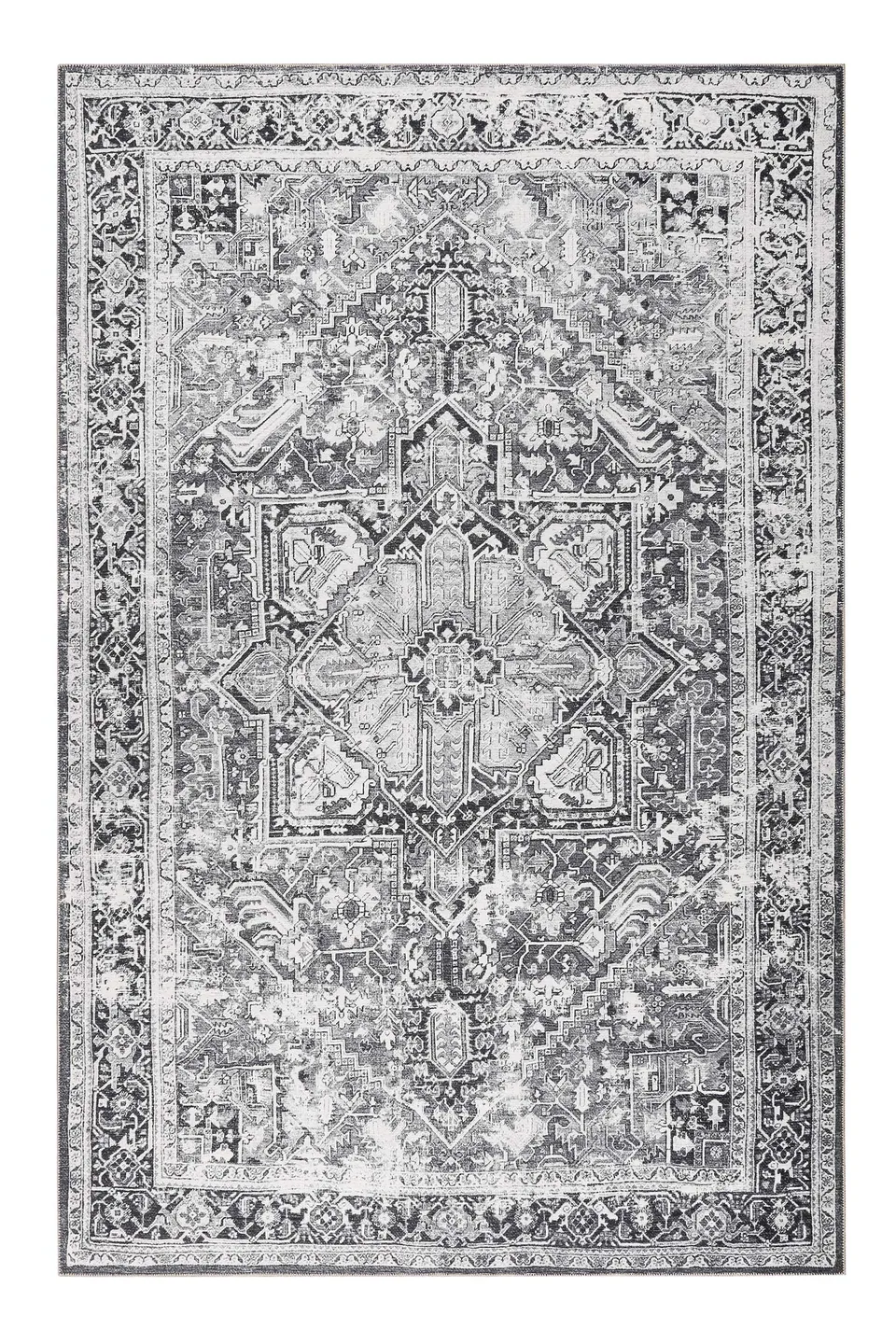 weconhome-vintage-teppich-seelace-grau-kurzflor-gewebt-chenille-baumwolle-oeko-t image 1