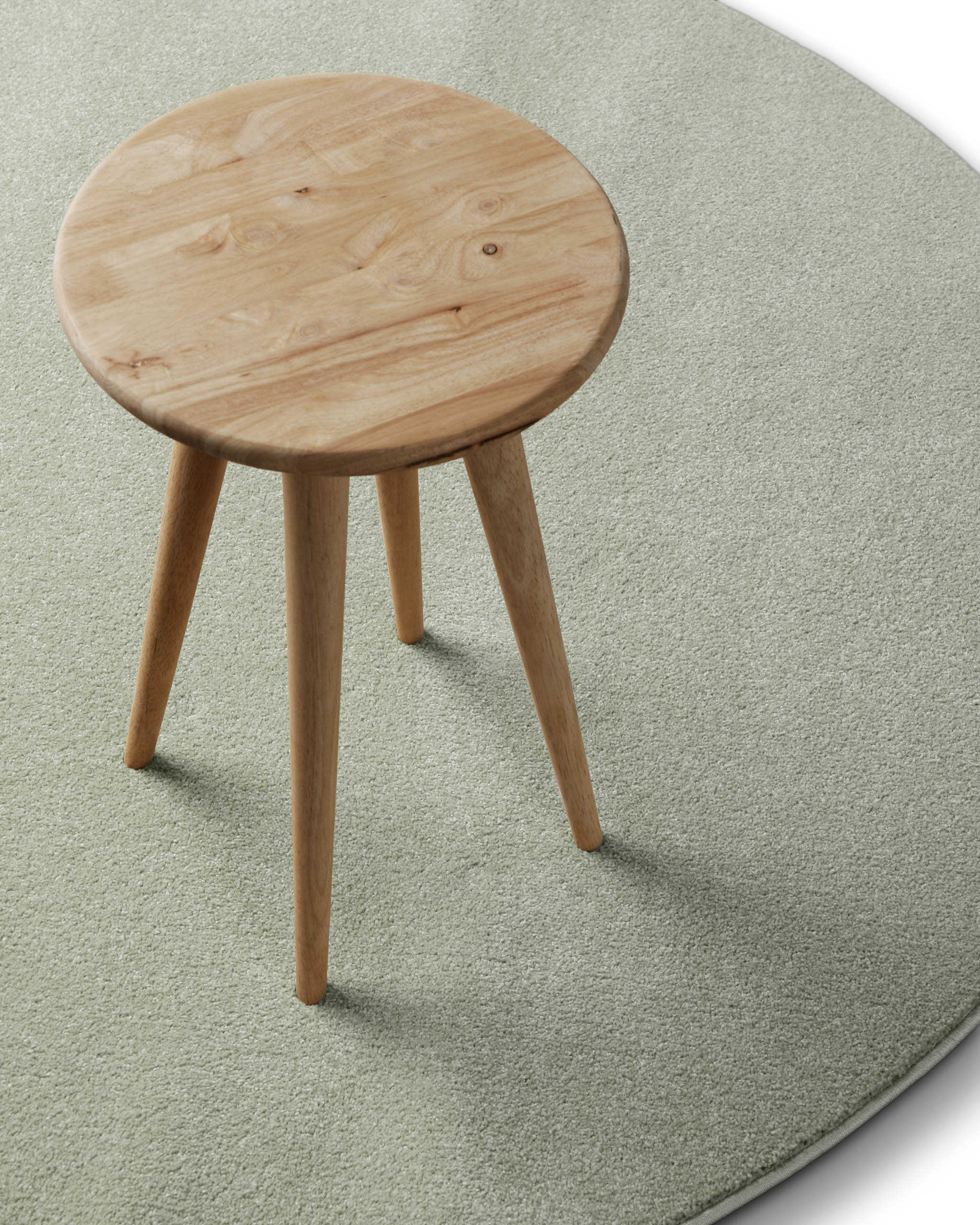 weconhome-basics-kurzflorteppich-rund-licht-gr-n-freja image 2