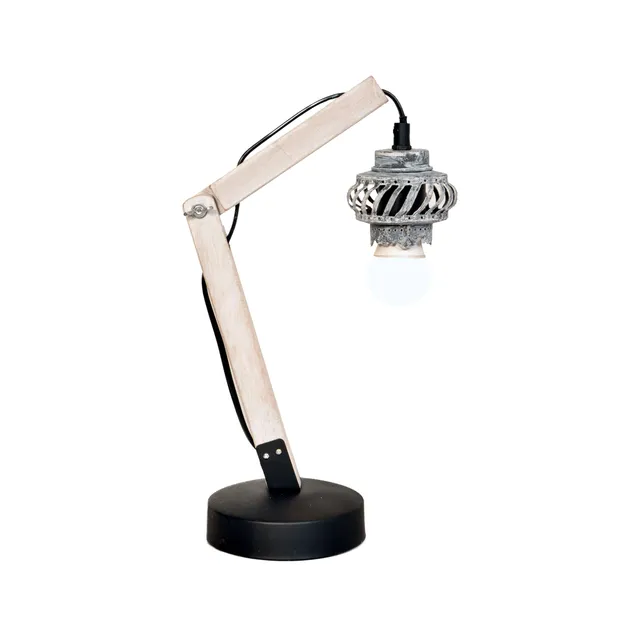 kayoom-tischlampe-rossa-v-holz-metall-kombination-e27-fassung image 1