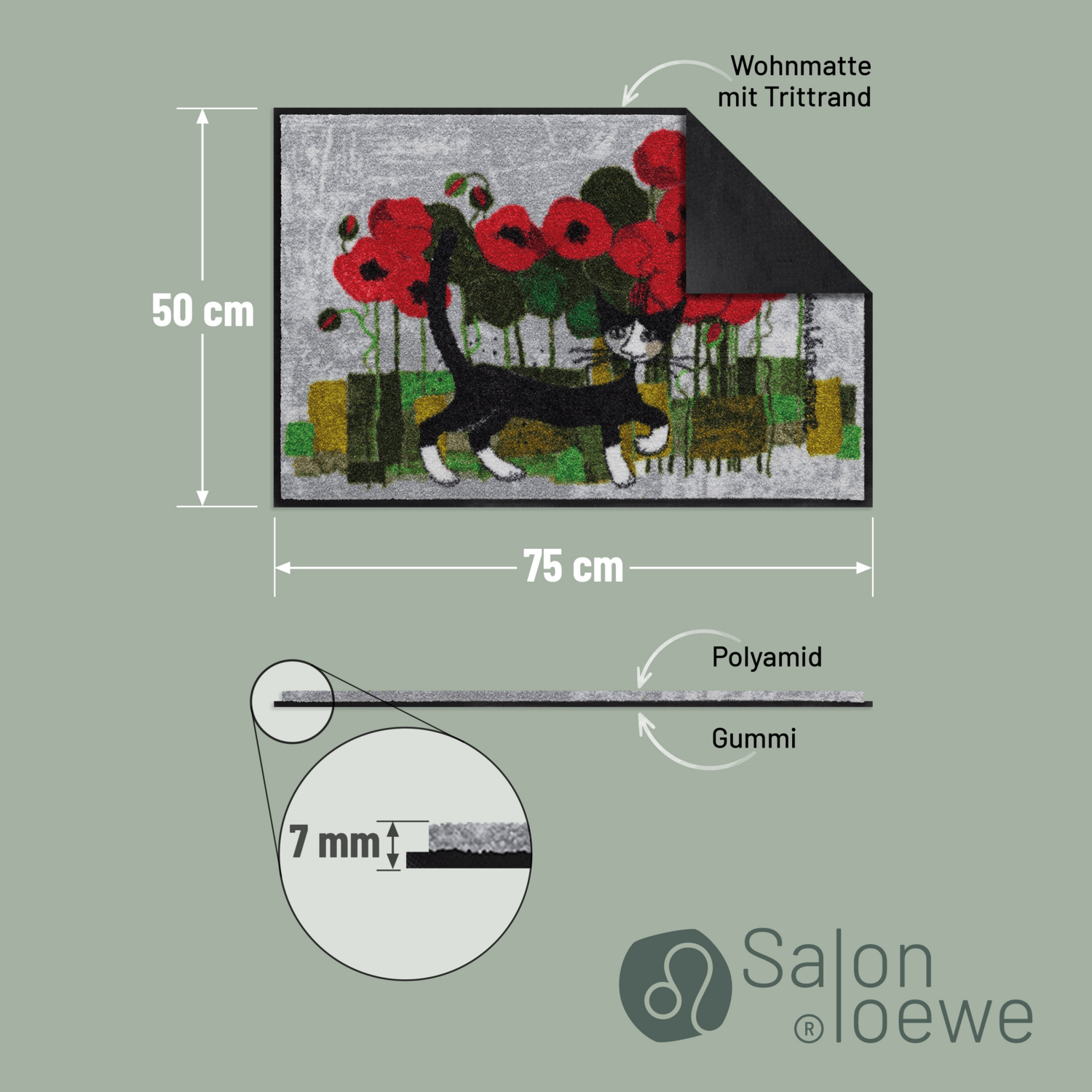 salonloewe-poppywalk-eingangsmatte-50-x-75-cm-katze-mit-mohnblumen image 4