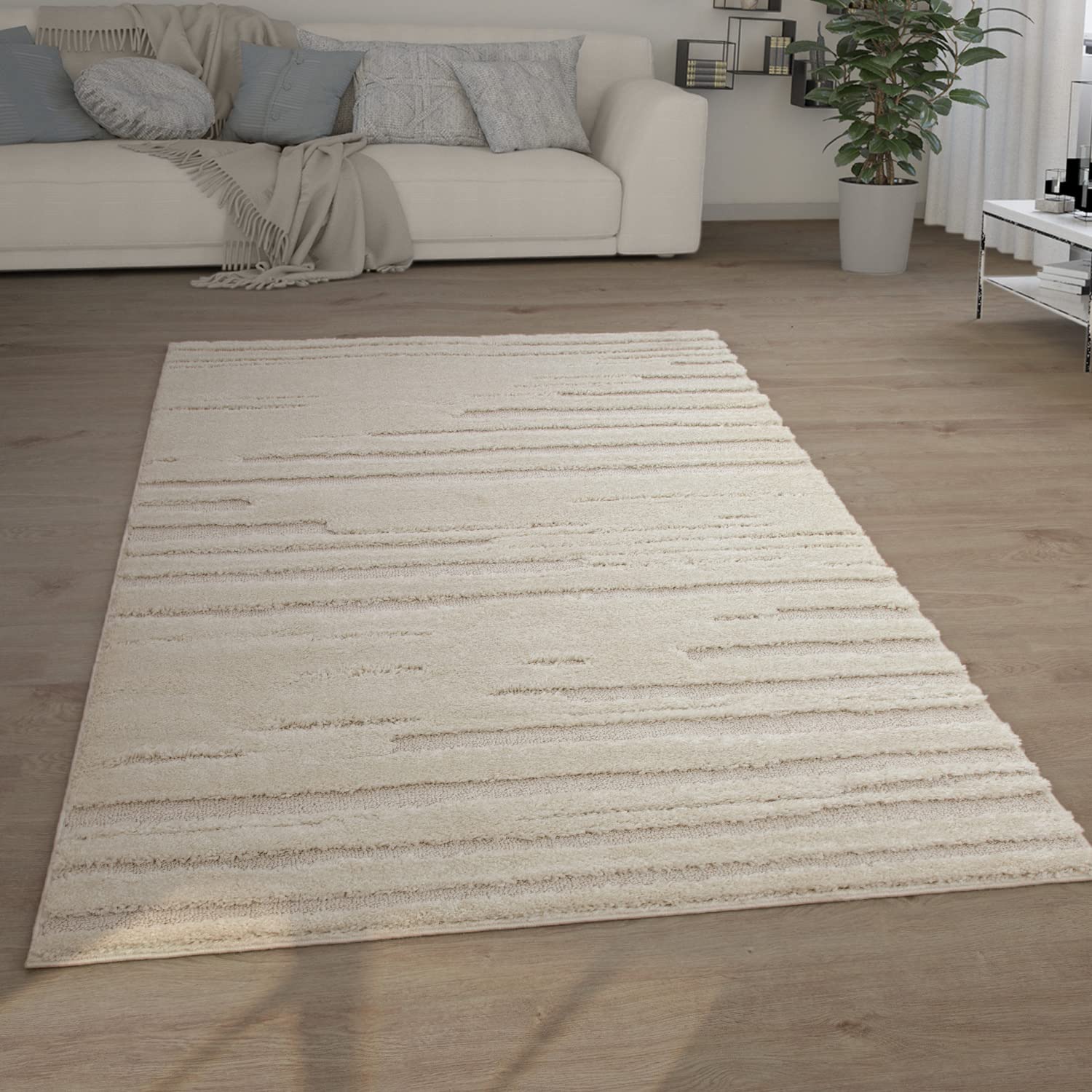 paco-home-shaggy-plus-hochflor-teppich-60x100-cm-creme-6-ethno-boho image 7
