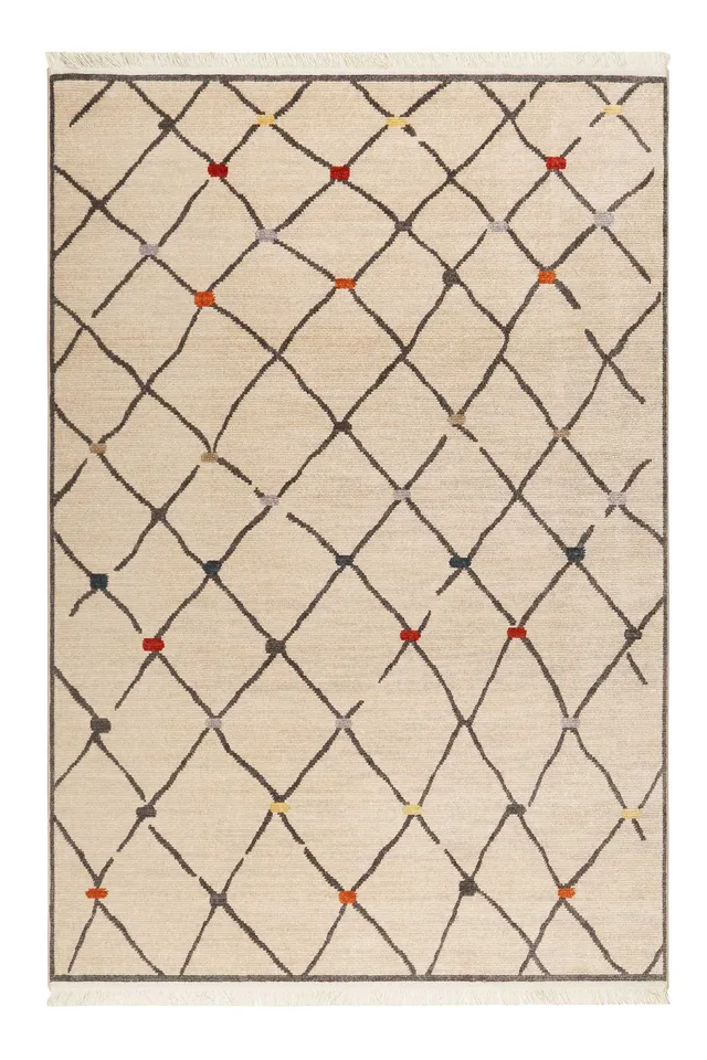 weconhome-march-bonsecours-kurzflor-teppich-beige-b-ware-gewebter-kelim-teppich image 1