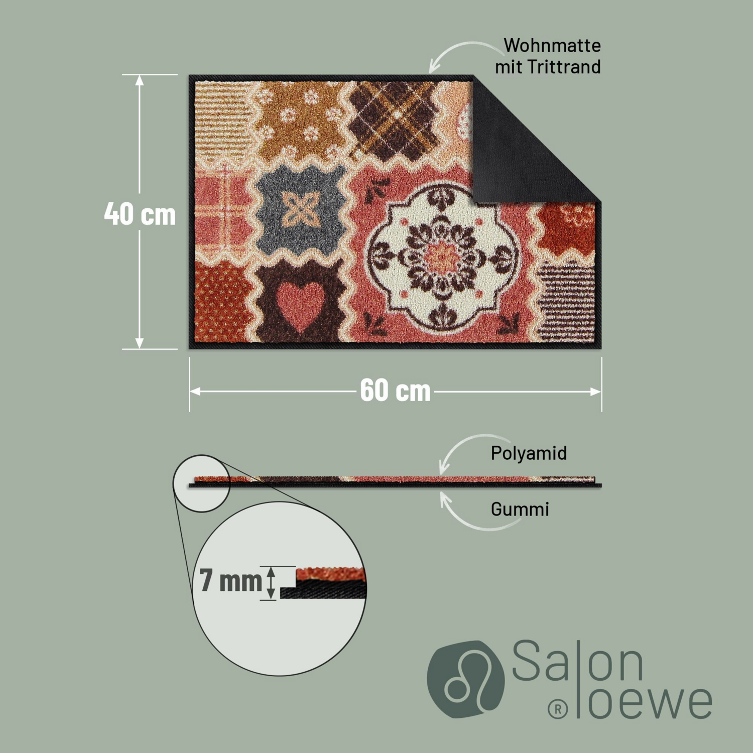 salonloewe-lovely-patch-eingangsmatte-40-x-60-cm-ros-nature-vintage-landhausstil image 4