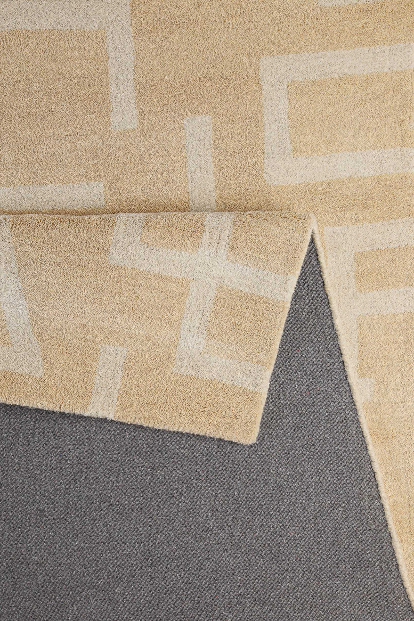 weconhome-beatrice-kurzflor-teppich-schurwolle-sand-beige image 4