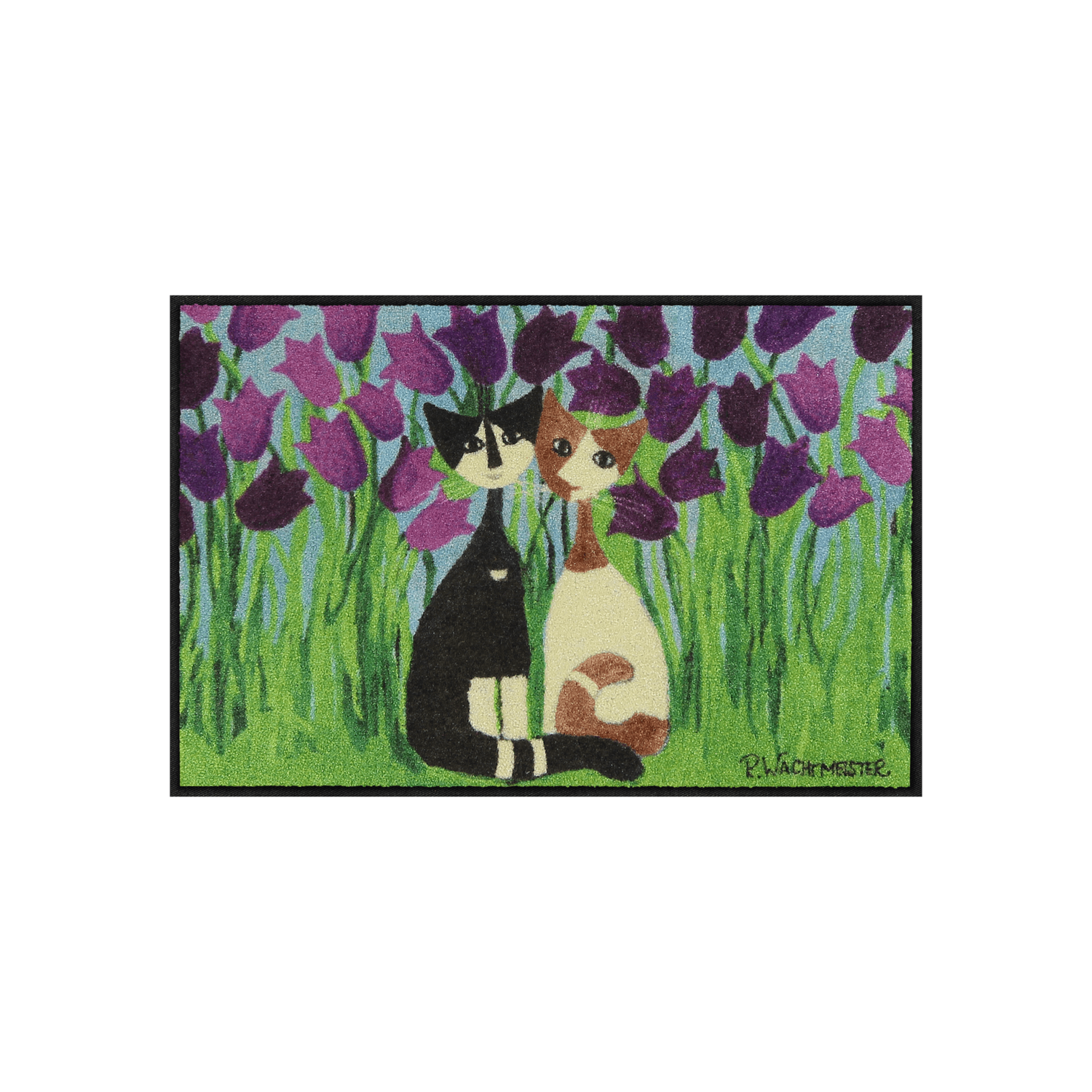 salonloewe-cielo-di-tulipani-eingangsmatte-50-x-75-cm-katzen-tulpen-design image 1